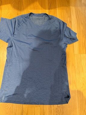 Men's Blue Performance Short-Sleeve Shirt